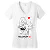 pregnant rex black color Women's V-Neck T-Shirt