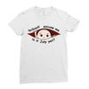July Peeking Out Baby Boy Ladies Fitted T-Shirt