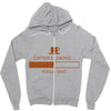 caffeine loading pleace wait Zipper Hoodie