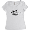 Plane Women's Triblend Scoop T-shirt
