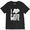 i love my awesome wife V-Neck Tee