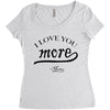 i love you more mom Women's Triblend Scoop T-shirt