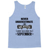 never underestimate an old man who was born in september Tank Top