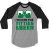 st. patrick's day titties and beer 3/4 Sleeve Shirt