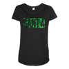 santa green glitter Maternity Scoop Neck T-shirt
