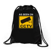 as seen on cctv chav rude,funny,cool,modern,fun Drawstring Bags