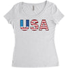 usa Women's Triblend Scoop T-shirt