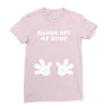 Hands off my Bump Ladies Fitted T-Shirt