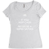 if you keep calm you'll never be a super saiyan Women's Triblend Scoop T-shirt