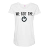we got the power 4 Maternity Scoop Neck T-shirt