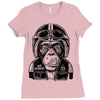 monkey in the motorcycle Ladies Fitted T-Shirt