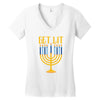 get lit Women's V-Neck T-Shirt