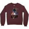 who loves husky Crewneck Sweatshirt