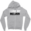 i love my melanin Zipper Hoodie