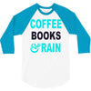coffee books and rain 3/4 Sleeve Shirt
