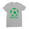 brasil sport soccer ball fun Ladies Fitted T-Shirt