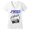 focus and than capture it Women's V-Neck T-Shirt