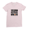 Vegan Because Plant Powered Badass Was Not an Offical Tittle FulL Ladies Fitted T-Shirt