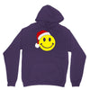 smiley face wears santa hat merry christmas Unisex Hoodie