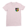 Flower Pocket Ladies Fitted T-Shirt