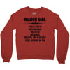 Super March Girl Crewneck Sweatshirt