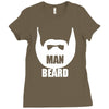 man beard Ladies Fitted T-Shirt
