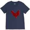 chiken red V-Neck Tee