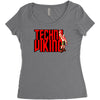 funny techno viking 3, ideal birthday present or gift Women's Triblend Scoop T-shirt