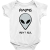 humans aren't real Baby Onesie