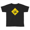 motorcycle caution sign Toddler T-shirt