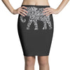 elephant filled pattern cool Pencil Skirts