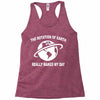 the rotation of the earth Racerback Tank