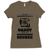 Never Underestimate A Daddy With An Engineering Degree Ladies Fitted T-Shirt