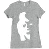 sax player lady face optical illusion Ladies Fitted T-Shirt