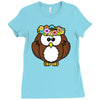 lovely owl Ladies Fitted T-Shirt