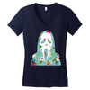 scream floral Women's V-Neck T-Shirt