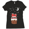 christmas chimney Ladies Fitted T-Shirt
