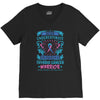 Never Underestimate the Strength of a Thyroid Cancer Warrior V-Neck Tee