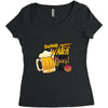 save water drink beer Women's Triblend Scoop T-shirt