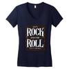 let's rock and or roll Women's V-Neck T-Shirt