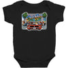 mens retro game out run, ideal gift or birthday present. Baby Bodysuit