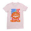 halloween american flag halloween american flag Ladies Fitted T-Shirt