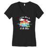 a turtle made it to the water Women's V-Neck T-Shirt