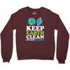 keep earth clean it's not uranus kawaii planets Crewneck Sweatshirt