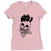 cat and crossbones Ladies Fitted T-Shirt