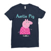 peppa pig auntie pig Ladies Fitted T-Shirt