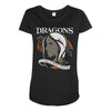 dragons are a girl's best frien Maternity Scoop Neck T-shirt