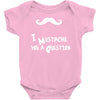 mustache u a question Baby Onesie
