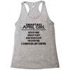 Smartass April Girl Racerback Tank