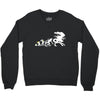 alien evolution   mens funny Crewneck Sweatshirt